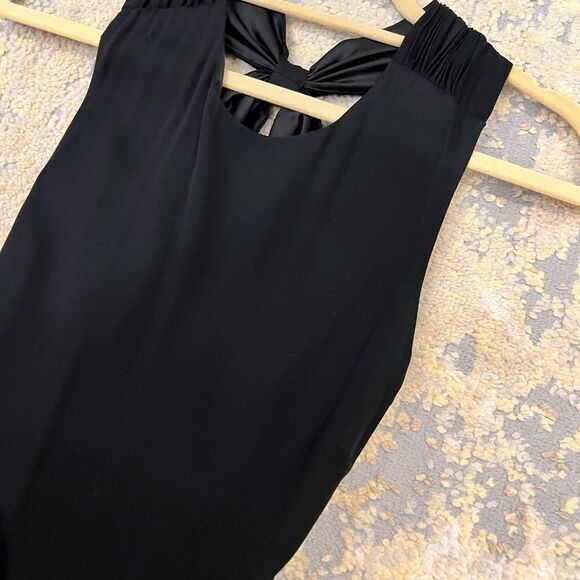 alice and olivia black jumpsuit cross open back - Picture 3 of 7